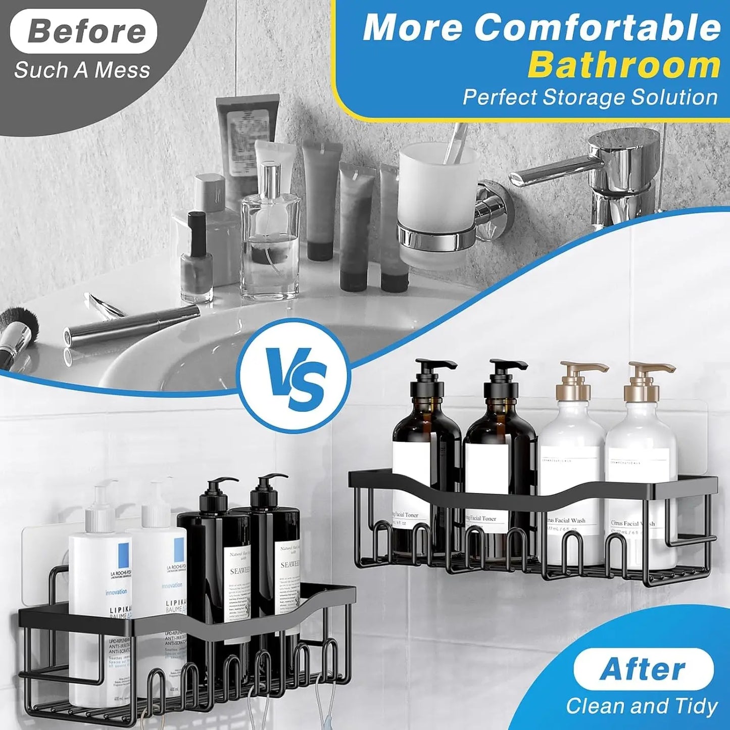 ELOVIA™ 5-Piece Shower Caddy Set