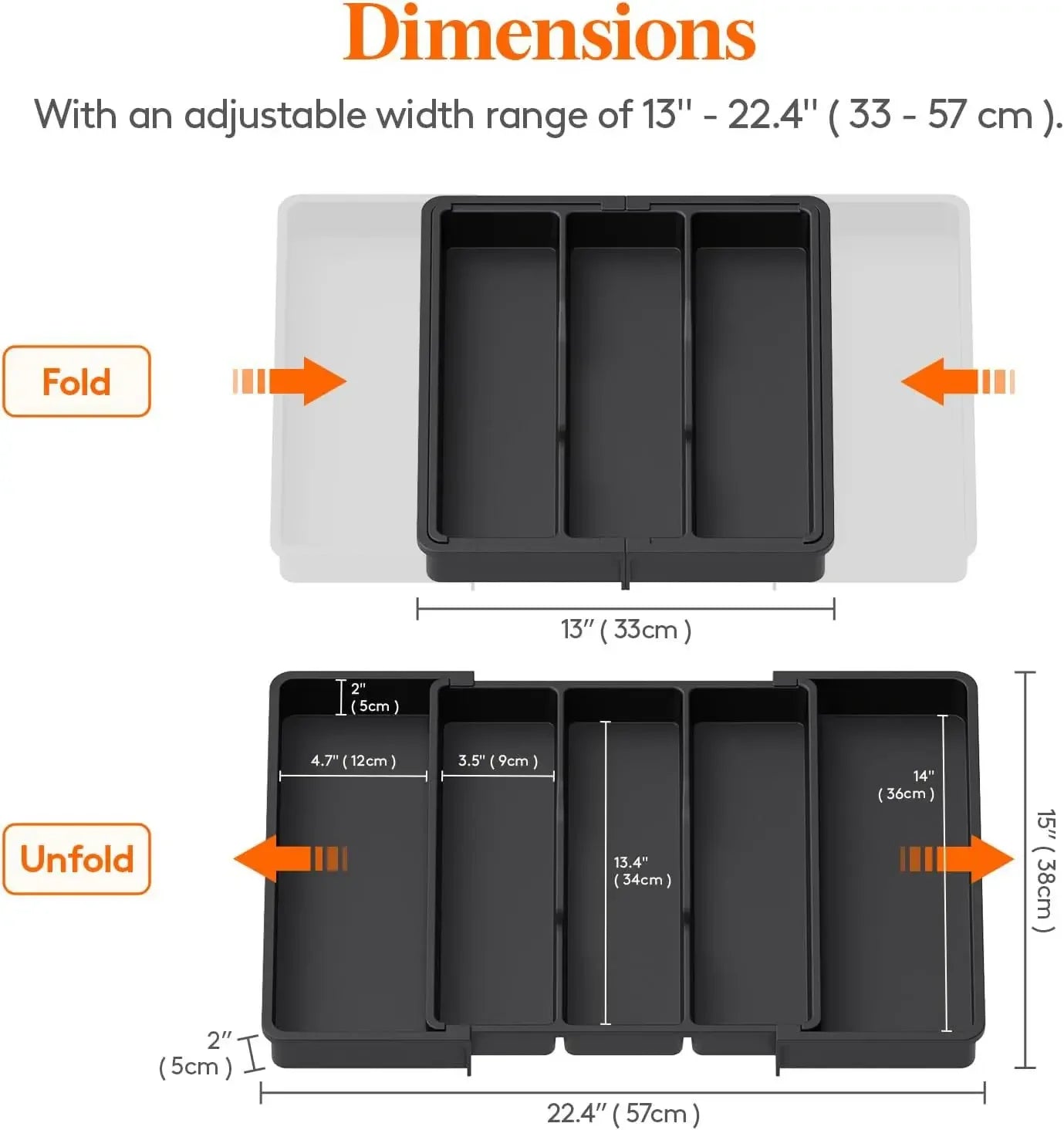 ELOVIA™ Expandable Kitchen Drawer Organizer