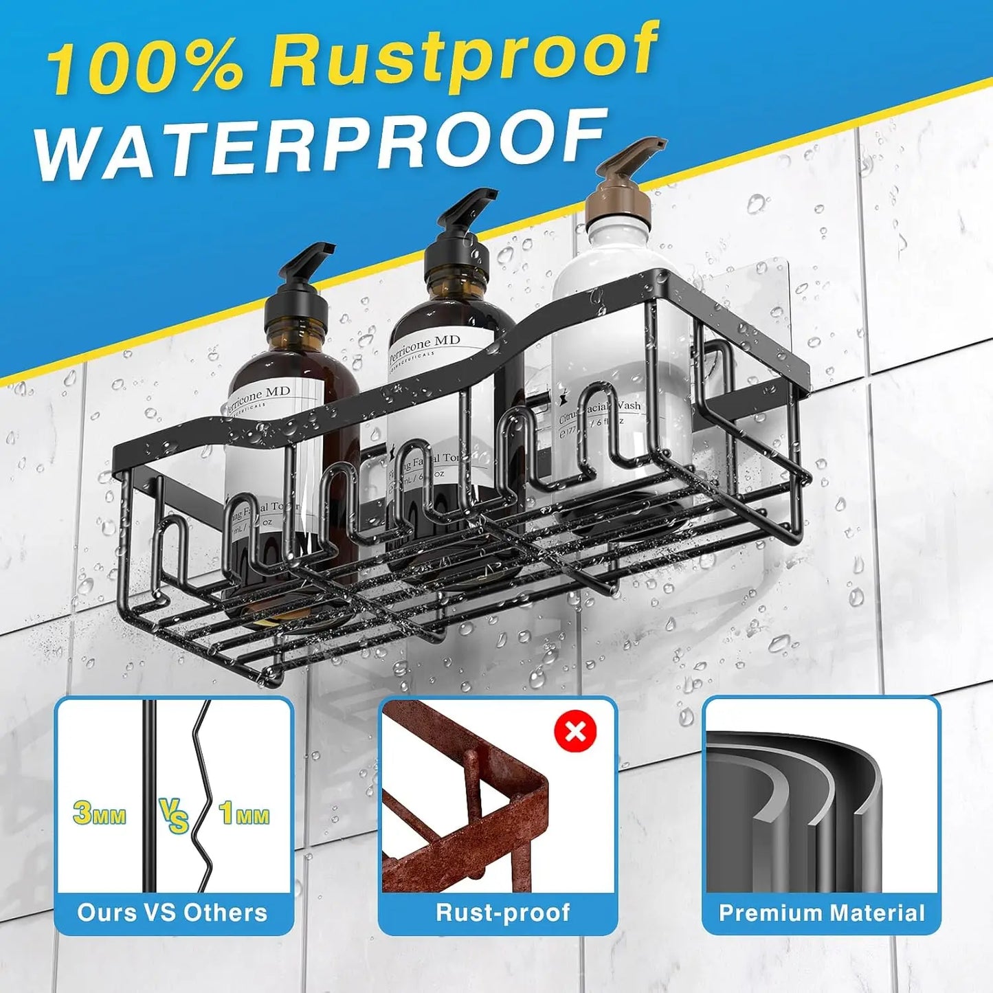 ELOVIA™ 5-Piece Shower Caddy Set