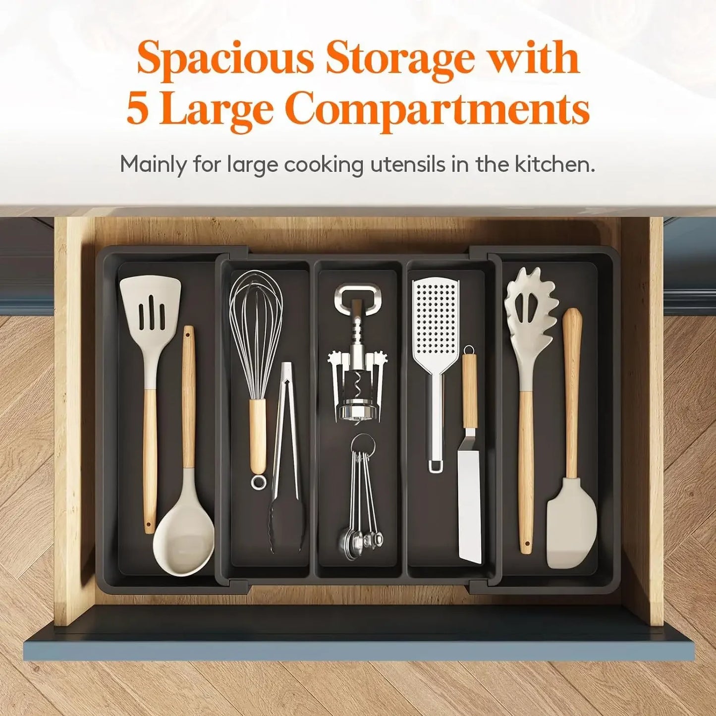 ELOVIA™ Expandable Kitchen Drawer Organizer