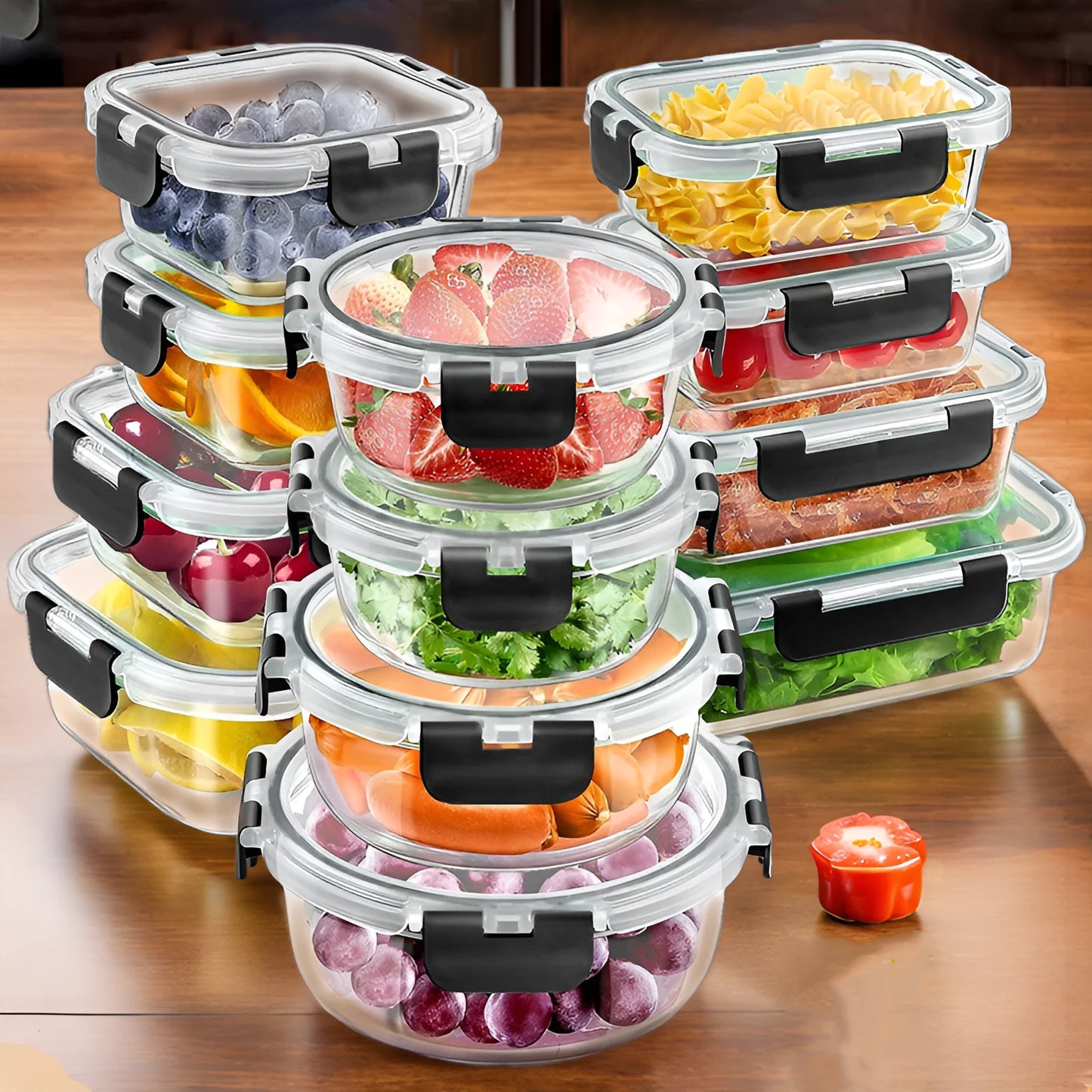 ELOVIA™ 12-Piece Glass Food Storage Set