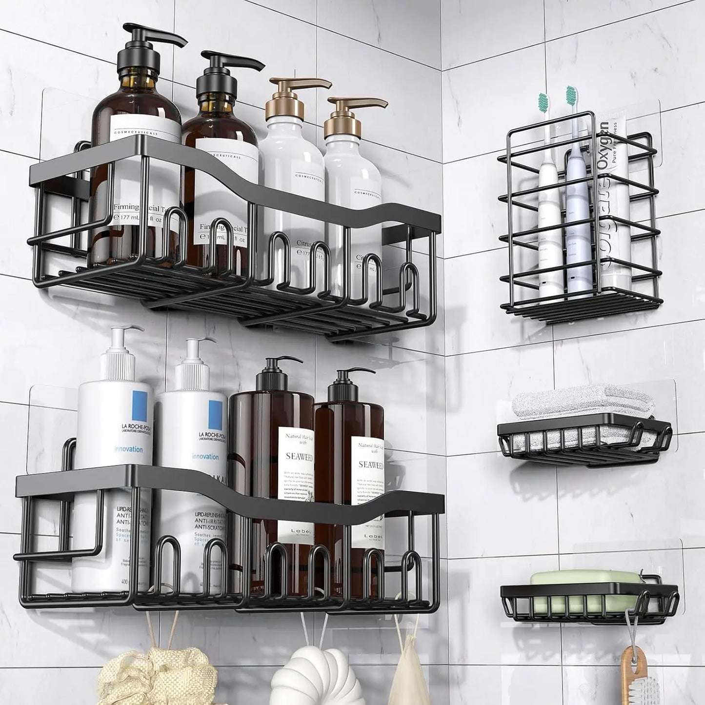 ELOVIA™ 5-Piece Shower Caddy Set
